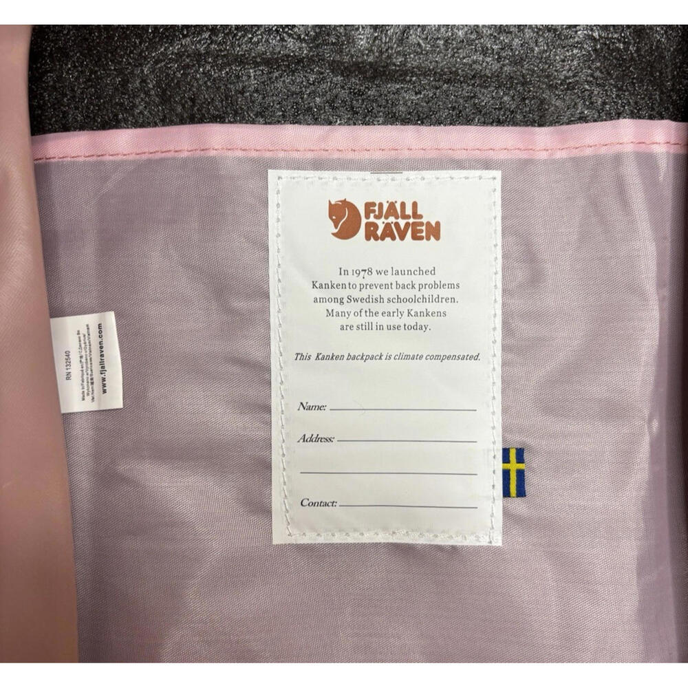 Fjallraven Kanken Mini Backpack Pink Blue 12"x14" EUC - Picture 7 of 8